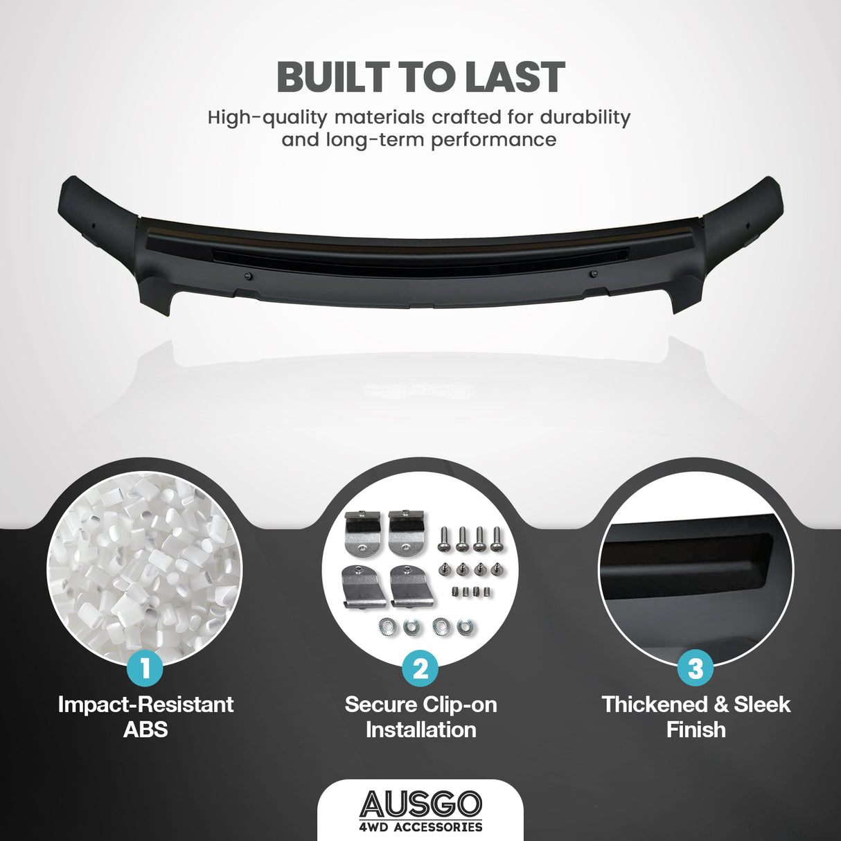 Stainless Trim Weather Shields + Bonnet Protector for Toyota Land Cruiser Prado 150 Series 2010-2013