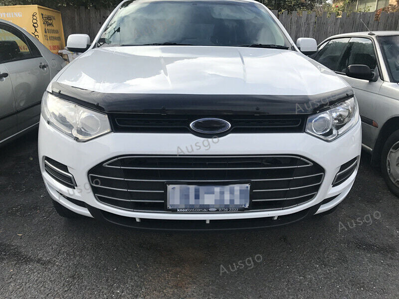 Front view of a white Ford Territory. 