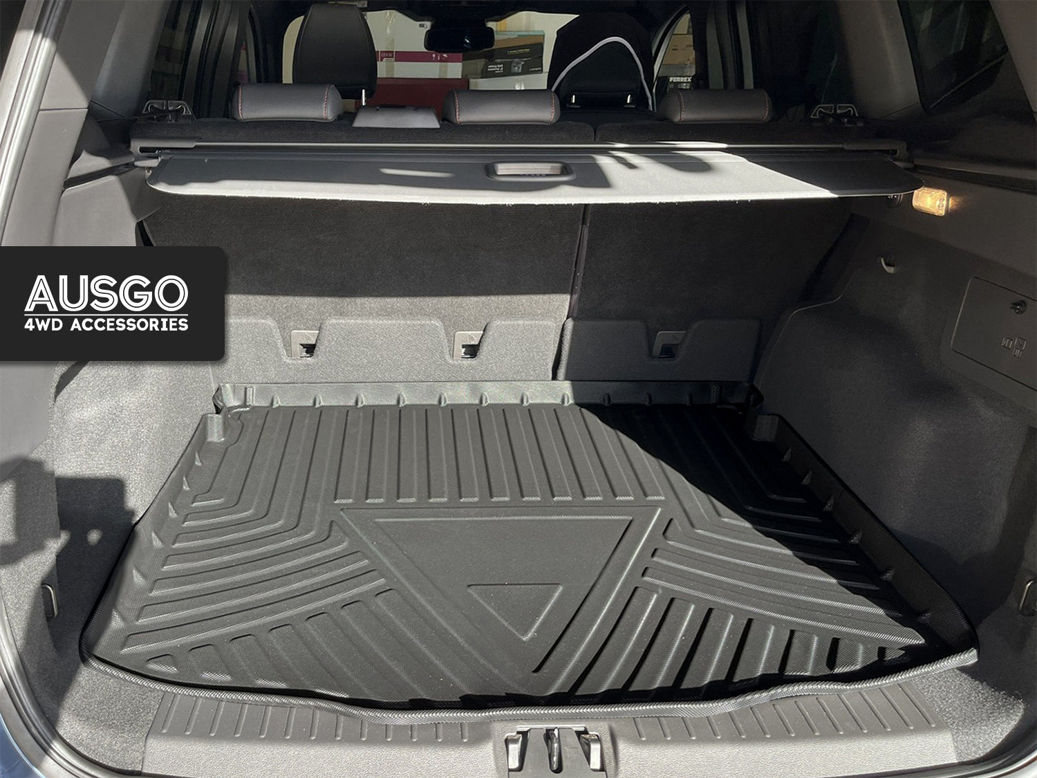 Boot liner installed in the cargo area of a car