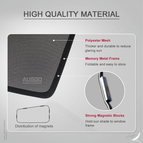 Magnetic Window Sun Shade for Toyota Land Cruiser Prado 150 2009-Onwards