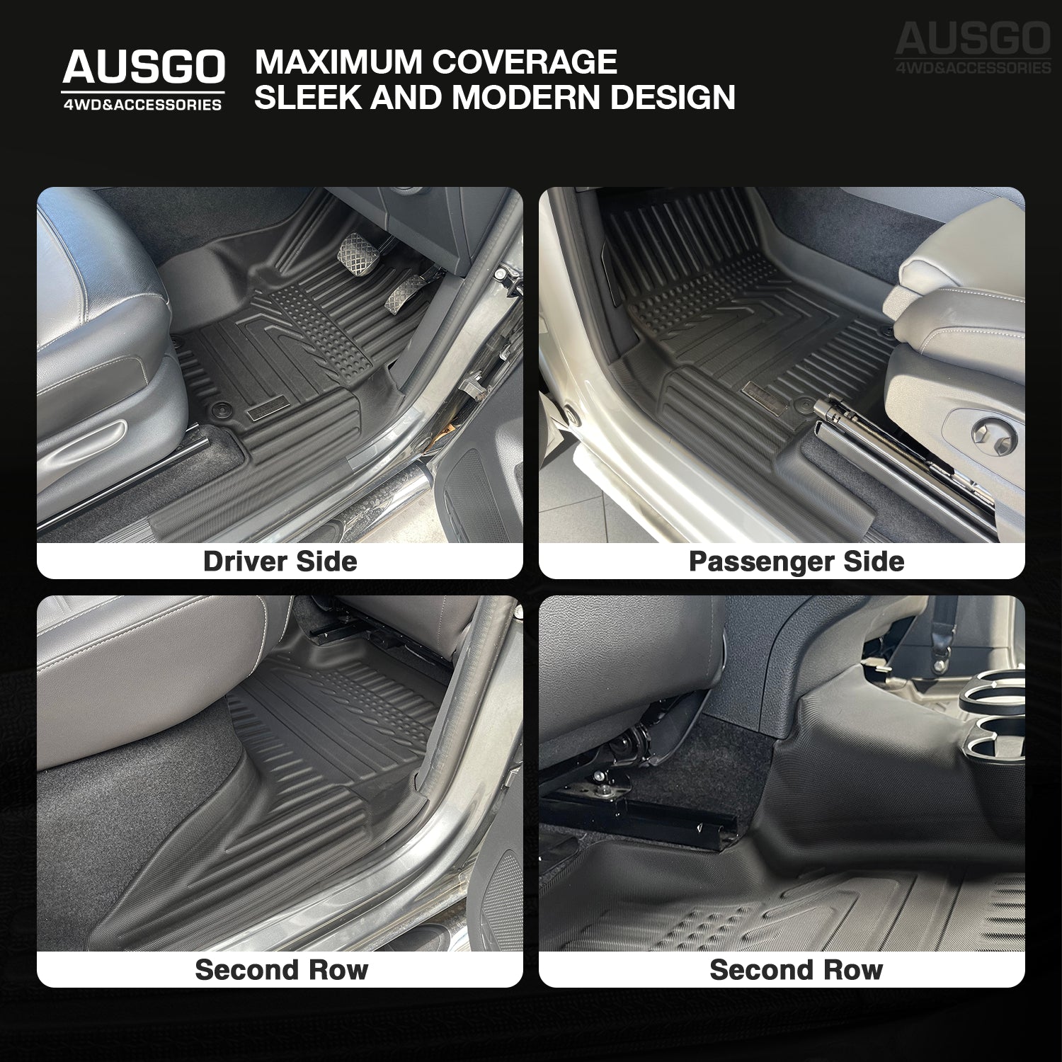 5D Car Floor Mats for Volkswagen Amarok 2H Series Dual Cab 2009-2022