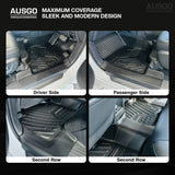 Car Floor Mats + Black Door Sill Protector for Mitsubishi Pajero Sport 2015-Onwards 5 & 7 Seats
