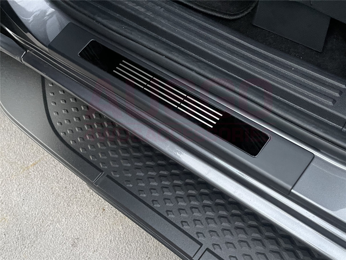 Double-Layer Car Floor Mats + Door Sill Protector for Ford Ranger Dual Cab Next-Gen 2022-Onwards