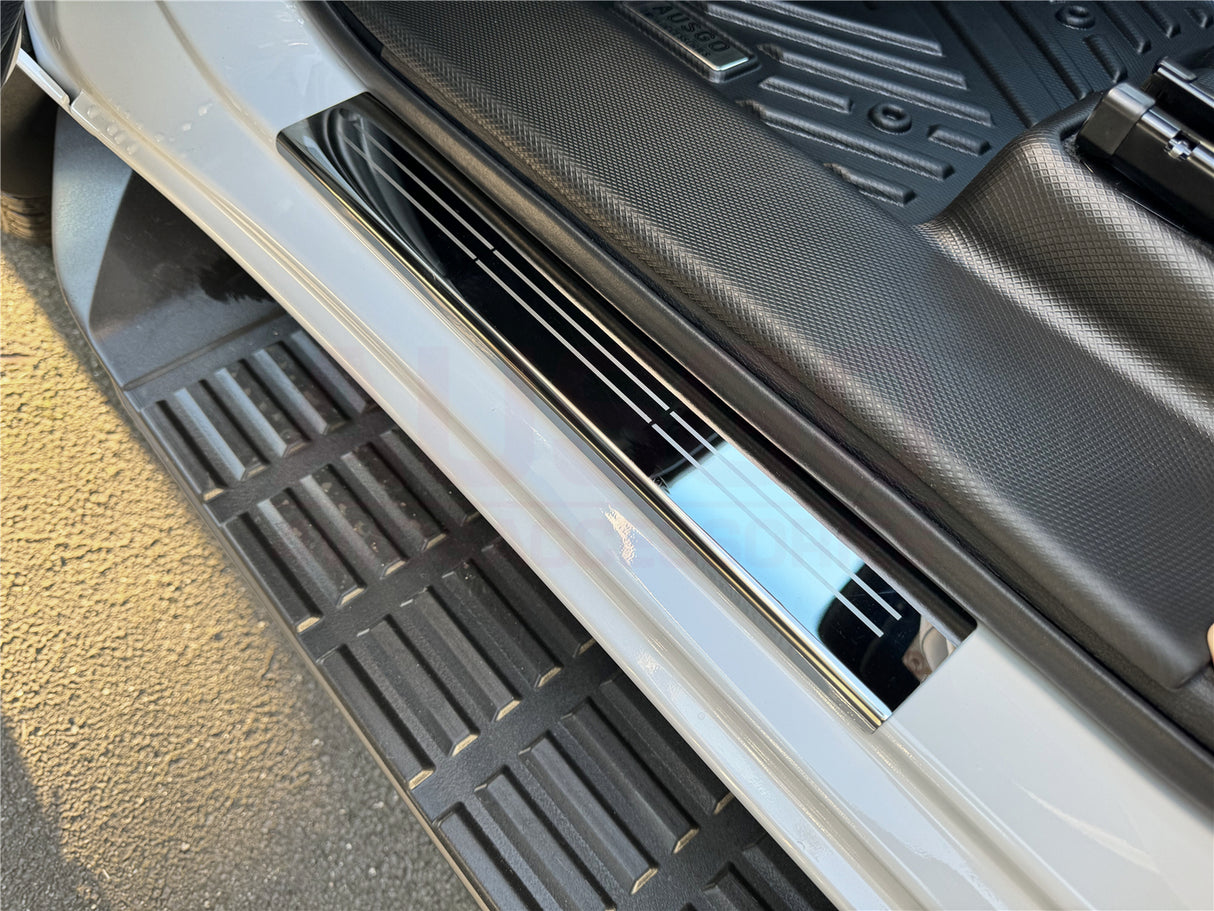 Car Floor Mats + Door Sills Protector for Mitsubishi Triton MV Dual Cab 2024-Onwards