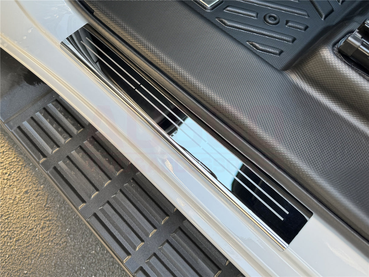 Car Floor Mats + Door Sills Protector for Mitsubishi Triton MV Dual Cab 2024-Onwards