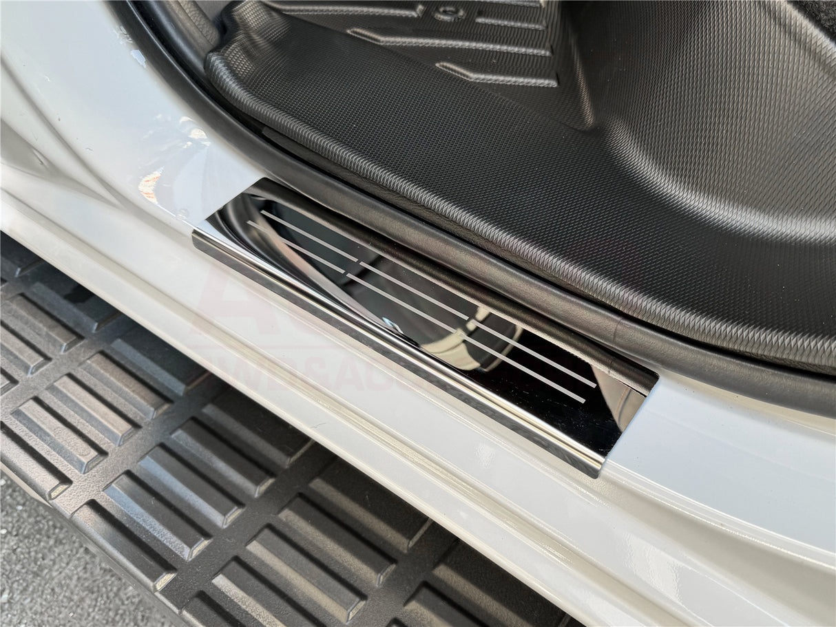 Car Floor Mats + Door Sills Protector for Mitsubishi Triton MV Dual Cab 2024-Onwards