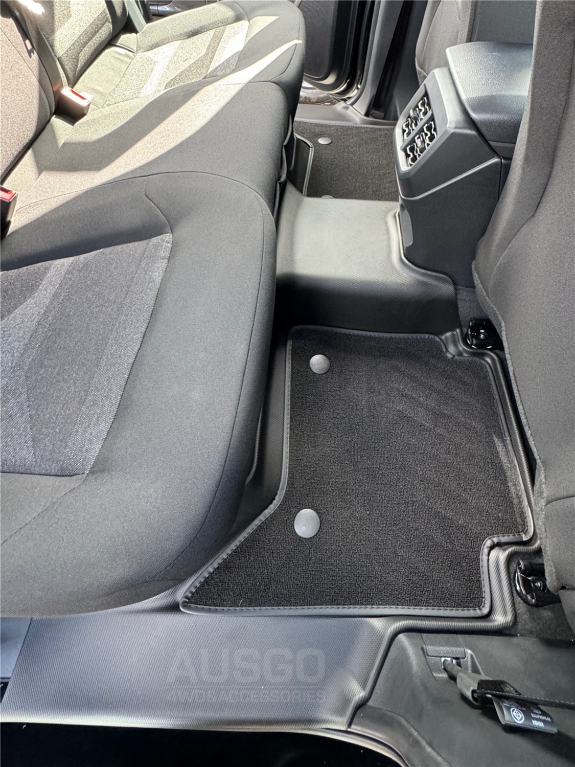 Double-Layer Car Floor Mats + Door Sill Protector for Ford Ranger Dual Cab Next-Gen 2022-Onwards