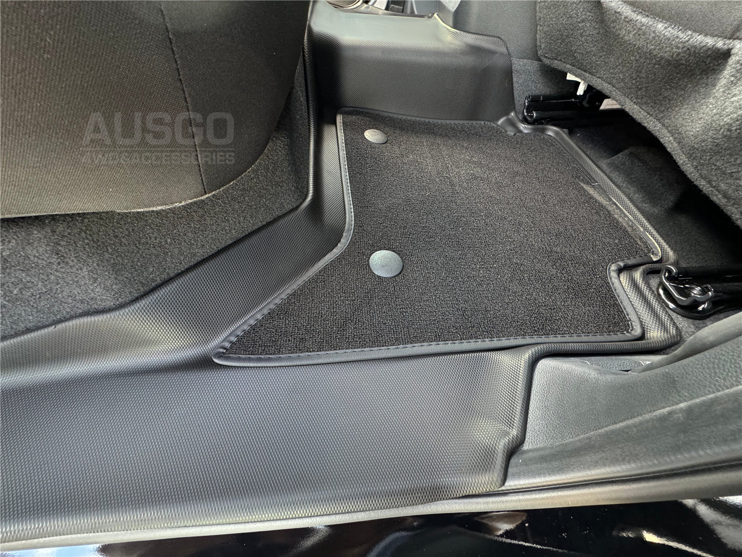 Double-Layer Car Floor Mats + Door Sill Protector for Ford Ranger Dual Cab Next-Gen 2022-Onwards