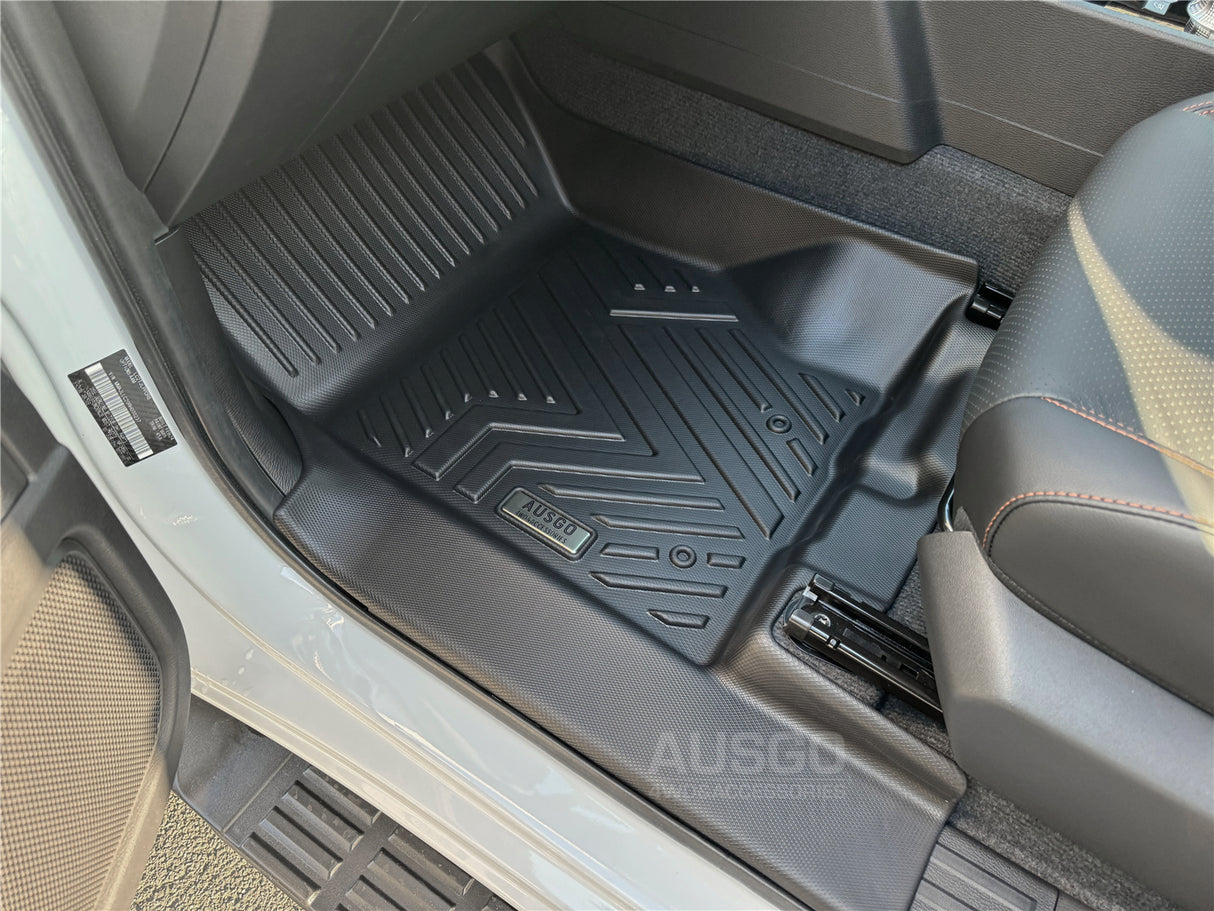 Car Floor Mats + Door Sills Protector for Mitsubishi Triton MV Dual Cab 2024-Onwards