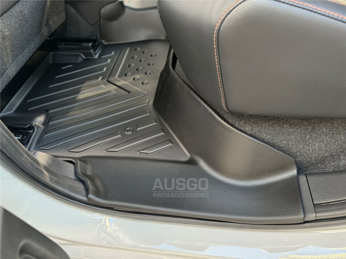 Car Floor Mats + Door Sills Protector for Mitsubishi Triton MV Dual Cab 2024-Onwards