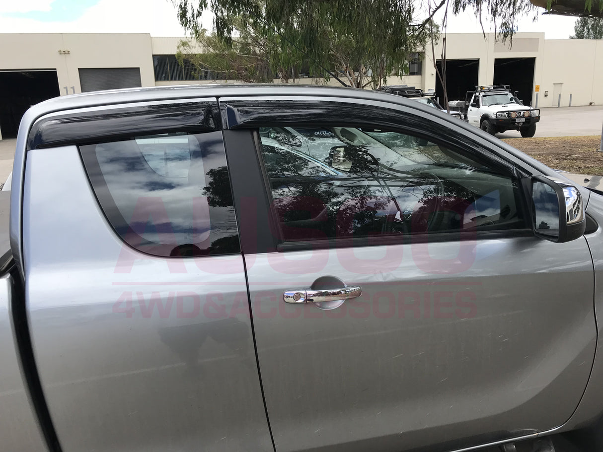 Weather Shields + Bonnet Protector for Ford Ranger Extra Cab 2012-2015