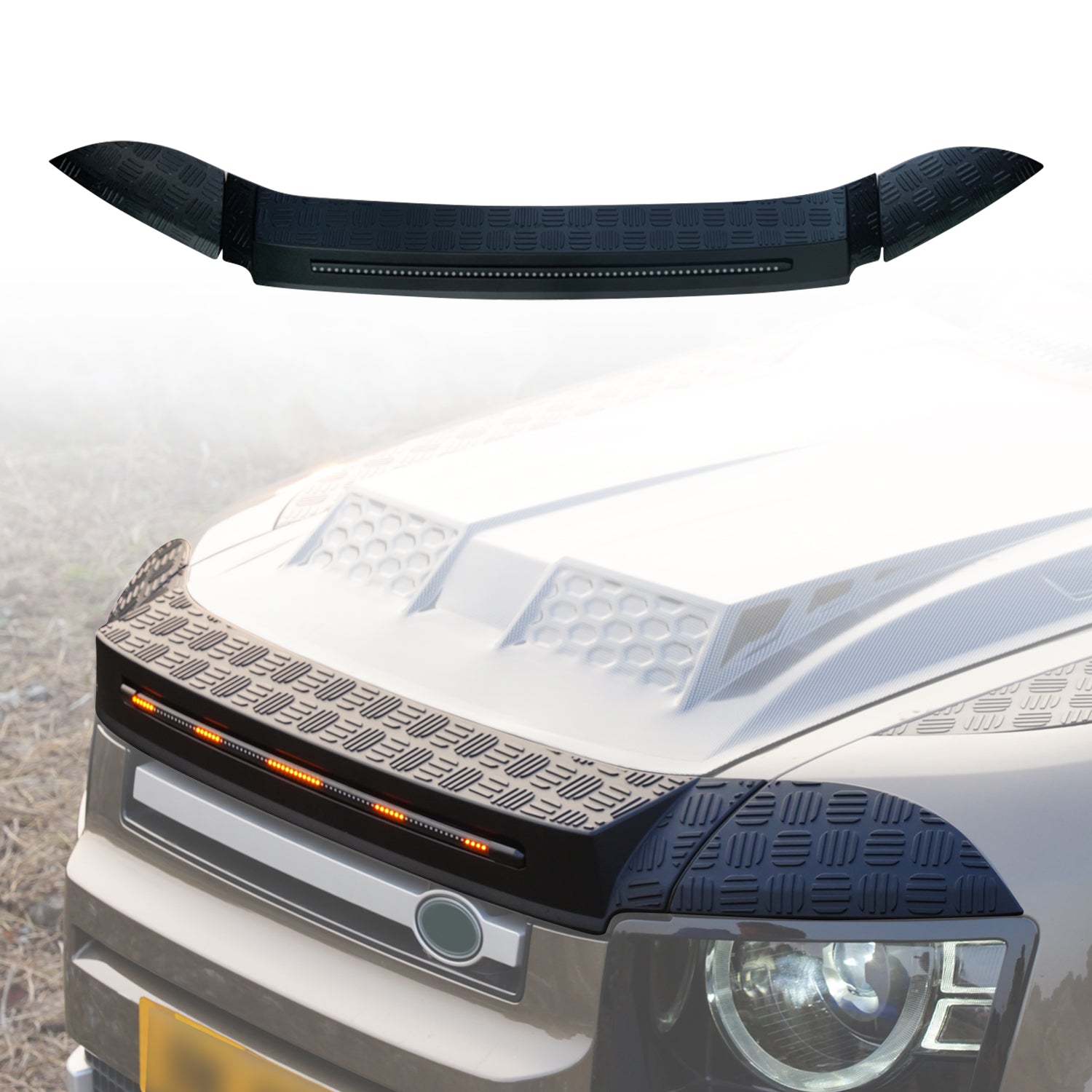 Bonnet Protector with LED Light for Land Rover Defender 2020-Onwards