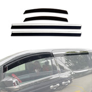 Stainless Trim Weather Shields for Toyota Vellfire 2015-2024