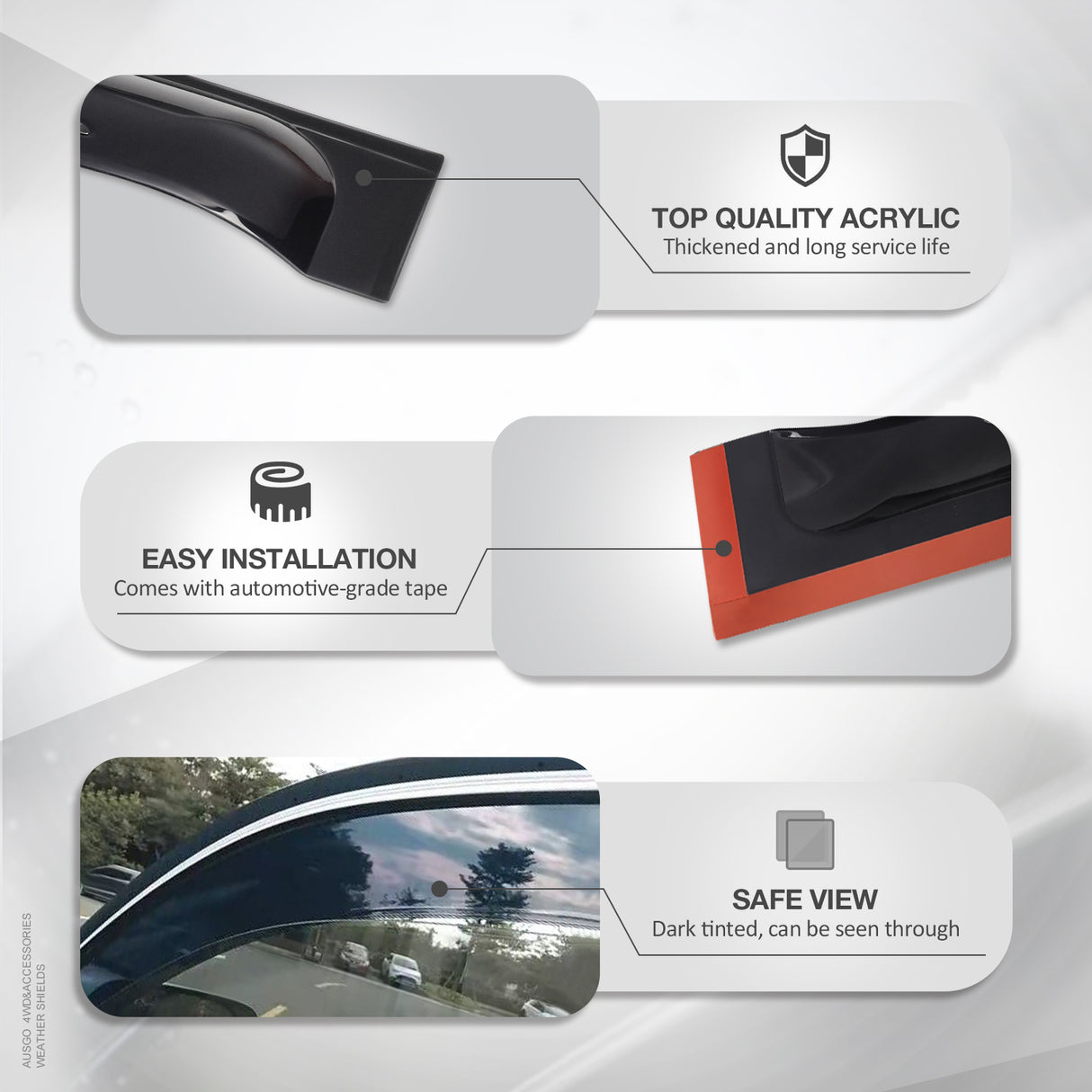 Wide Type Weather Shields for ISUZU N Series 2-Door 2018-Onwards