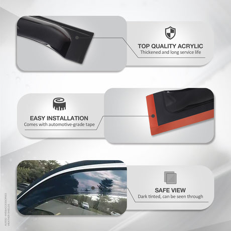 Wide Type Weather Shields for ISUZU N Series 2-Door 2018-Onwards