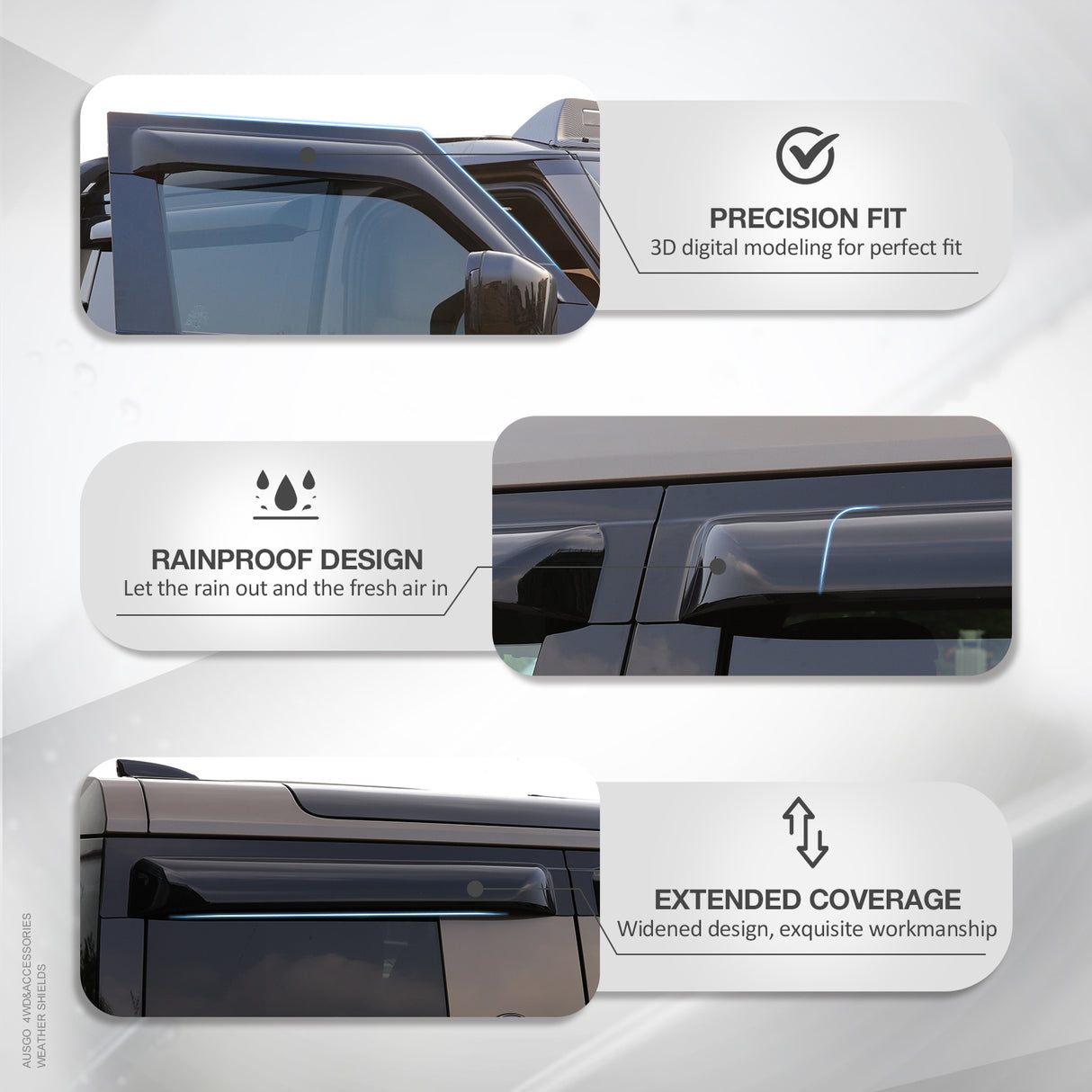 Wide Type Weather Shields for ISUZU N Series 2-Door 2018-Onwards