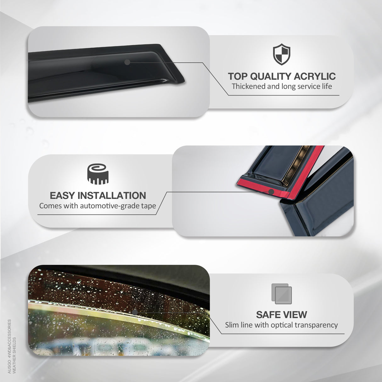 Luxury Weather Shields for Land Rover Range Rover Velar 2017-Onwards