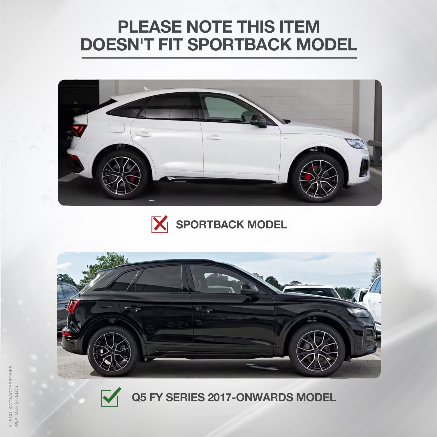 Luxury Weather Shields for Audi Q5 FY Series 2017-Onwards