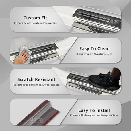 Stainless Door Sill Protector for Holden Colorado RG Dual Cab 2012-2020
