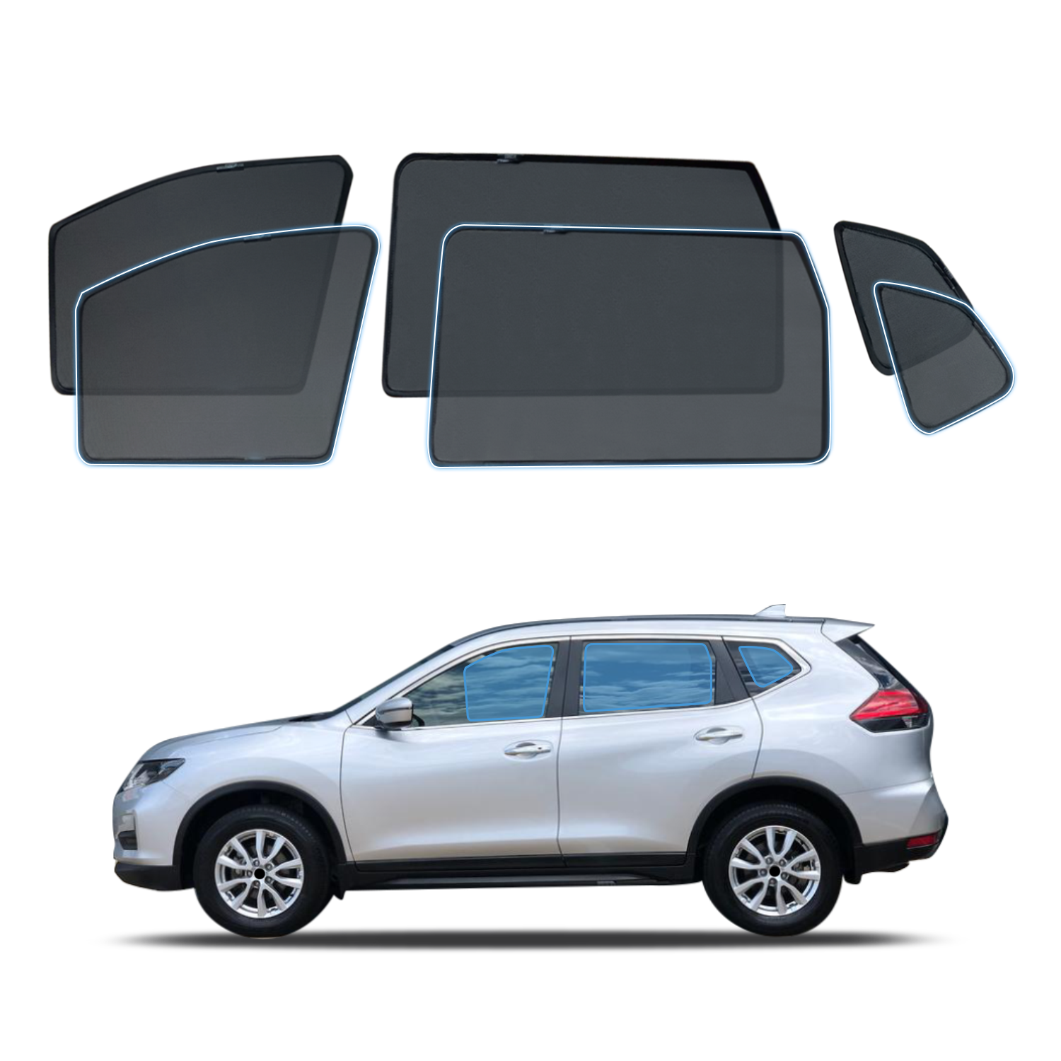 PRE-ORDER Magnetic Window Sun Shade for Nissan X-Trail Xtrail T32 2014-2022