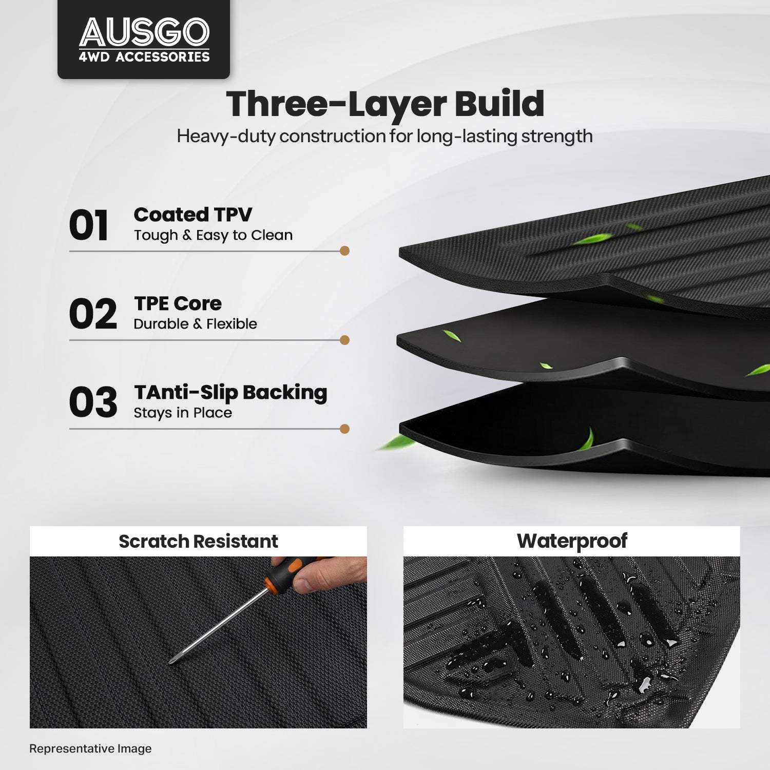 Boot Liner for Toyota Fortuner 2015-Onwards  | Inner Rear Step Panel  Coverage