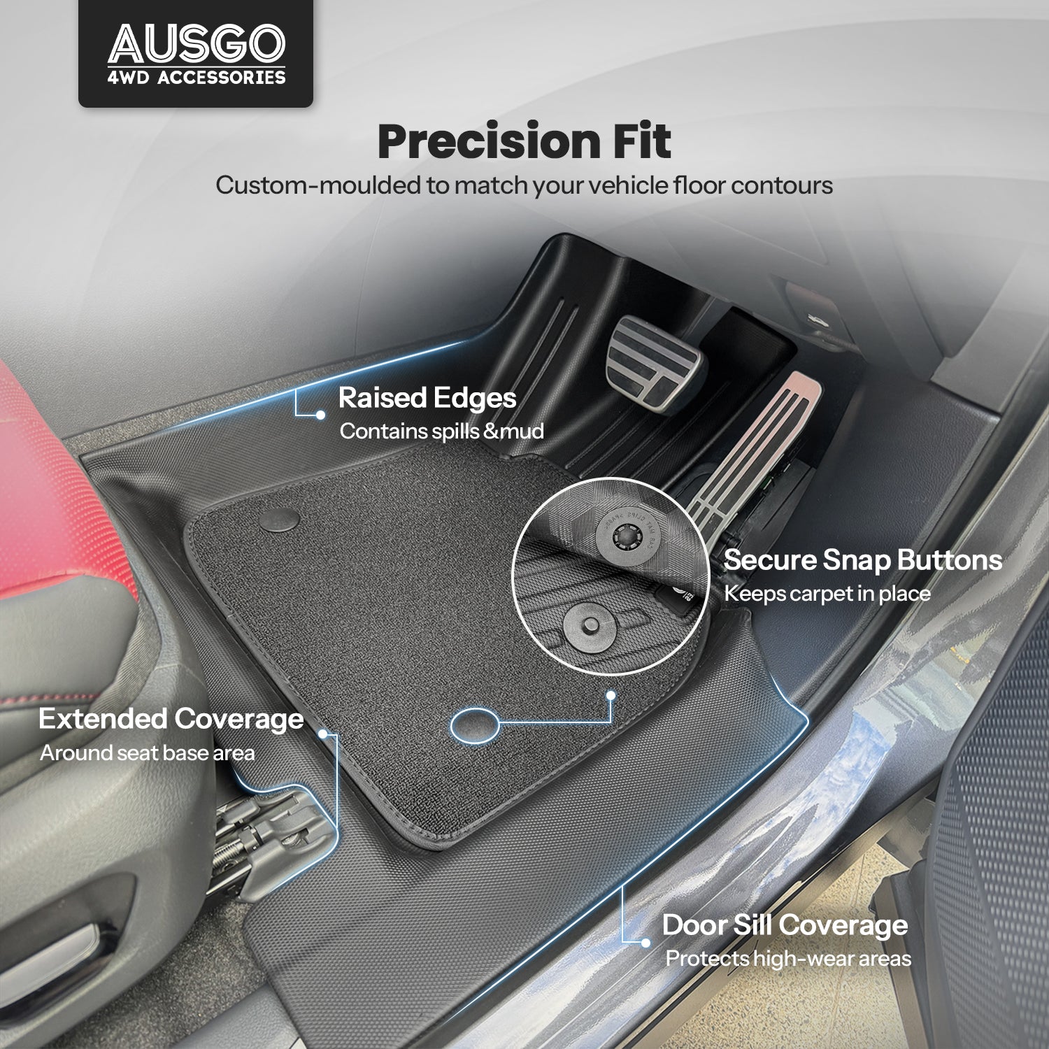 Double-Layer Car Floor Mats for Lexus RX Series RX350 /  RX350h / RX500h 2022-Onwards