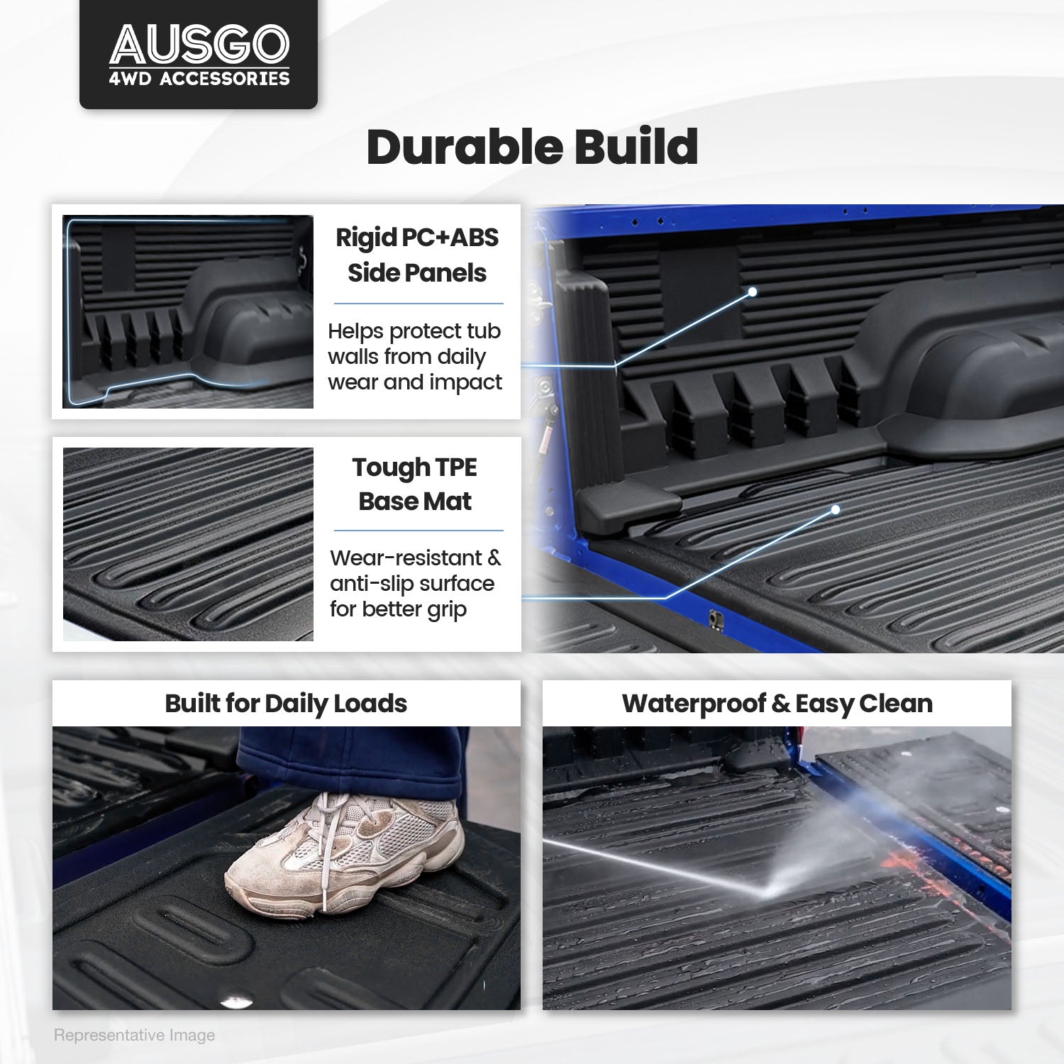 5-Piece Ute Tub Liner for Toyota Hilux Dual Cab 2026-Onwards