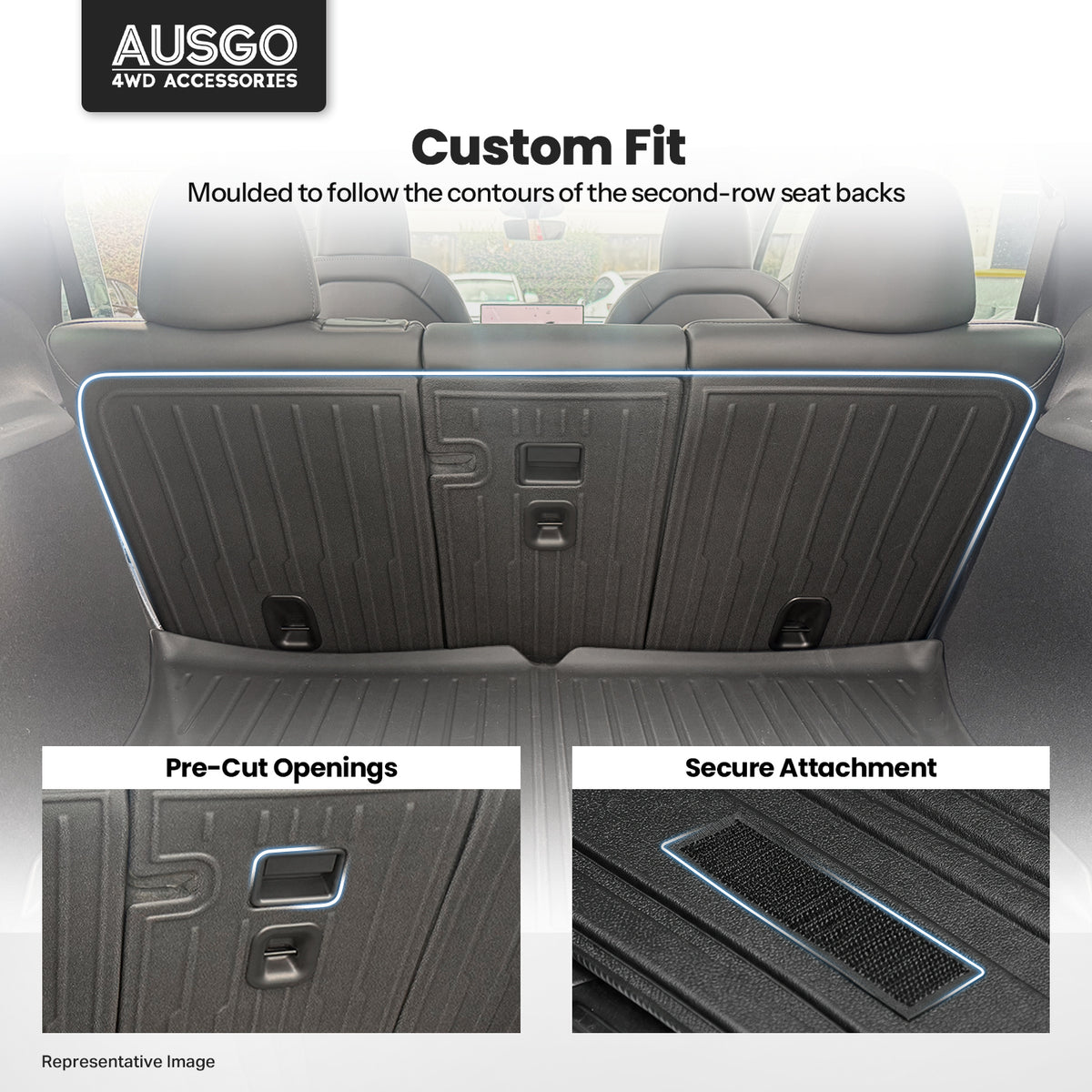 Boot Liner Back Seat Protector for Tesla Model Y Juniper 2025-Onwards