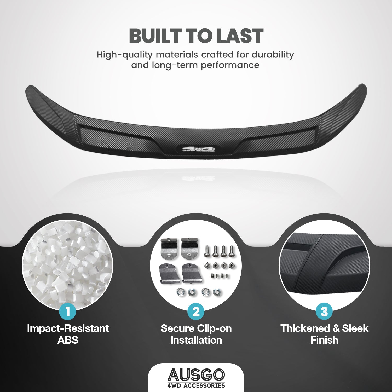 Injection Weather Shields + Bonnet Protector for Ford Ranger Dual Cab 2012-2015