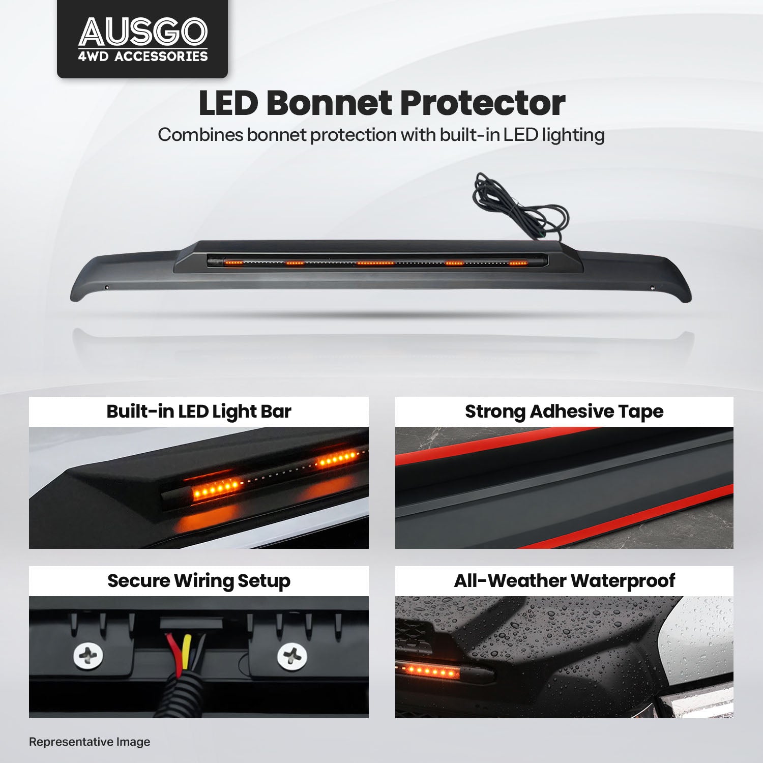 LED Bonnet Protector for GWM Tank 300 2023-Onwards