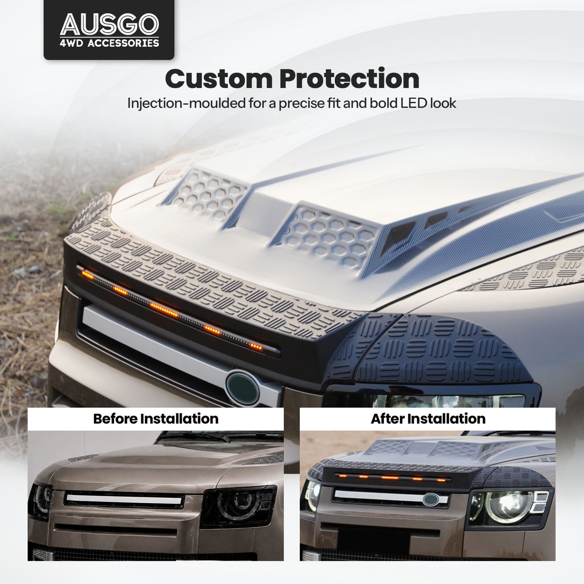 LED Bonnet Protector for Land Rover Defender 2020-Onwards