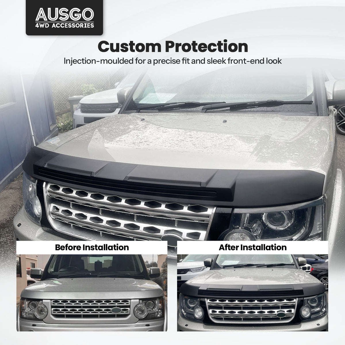 Luxury Weather Shields + Bonnet Protector for Land Rover Discovery 3 4 2004-2016