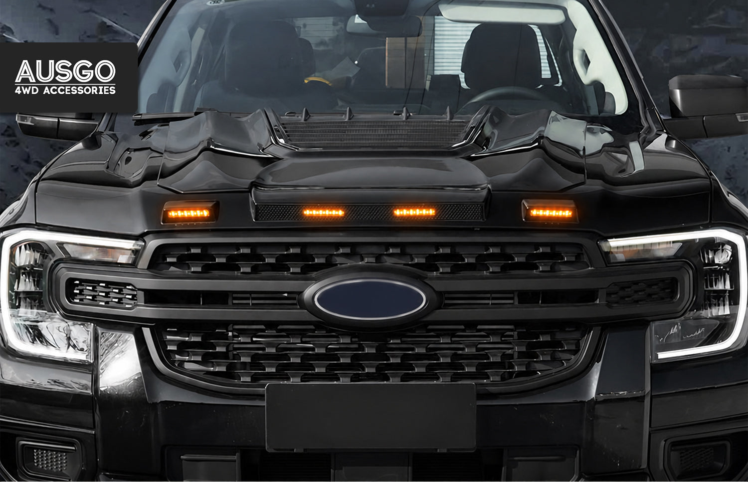 LED Bonnet Protector for Ford Ranger Single / Extra / Dual Cab 2022-Onwards