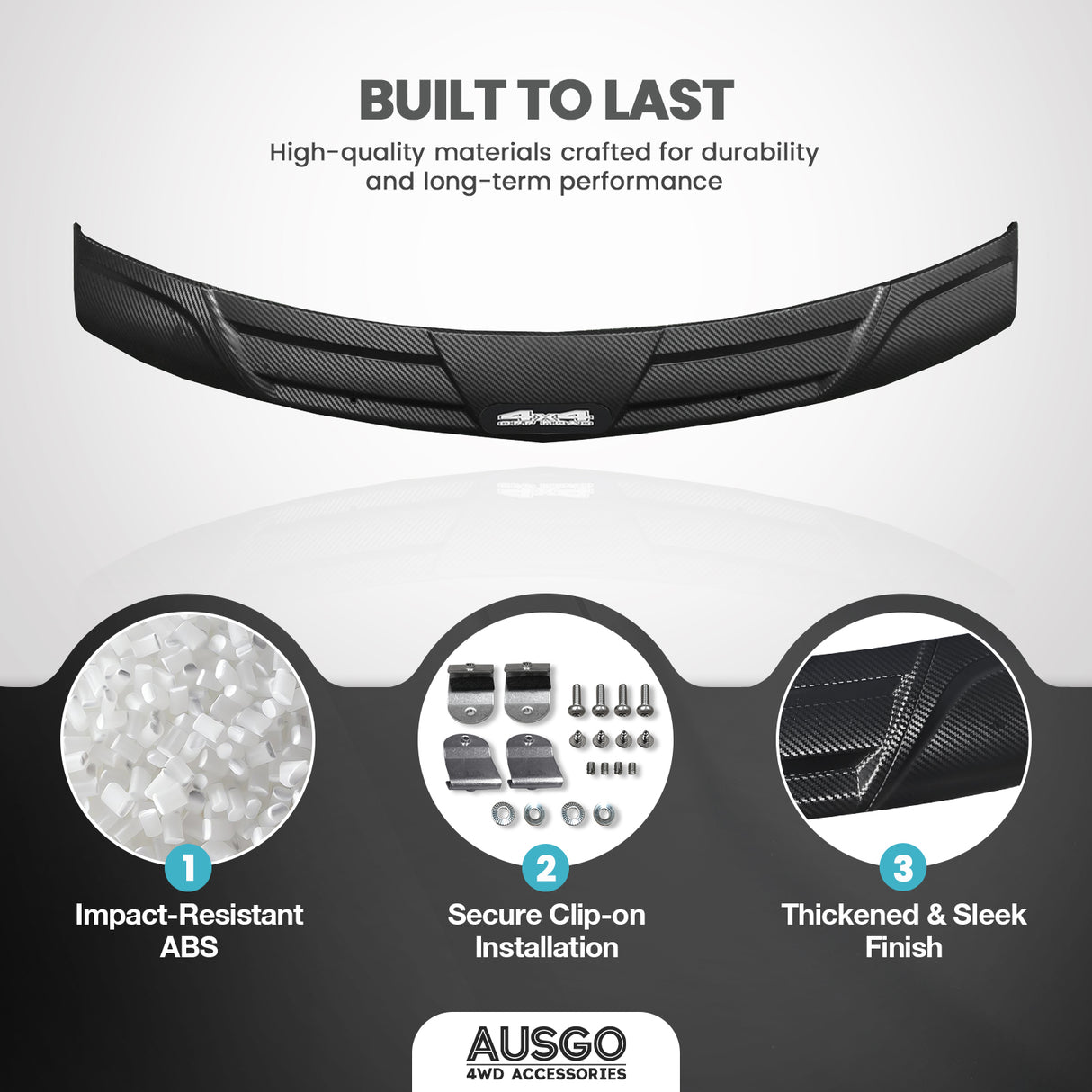 Weather Shields + Bonnet Protector for Mitsubishi Triton Single Cab 2006-2015