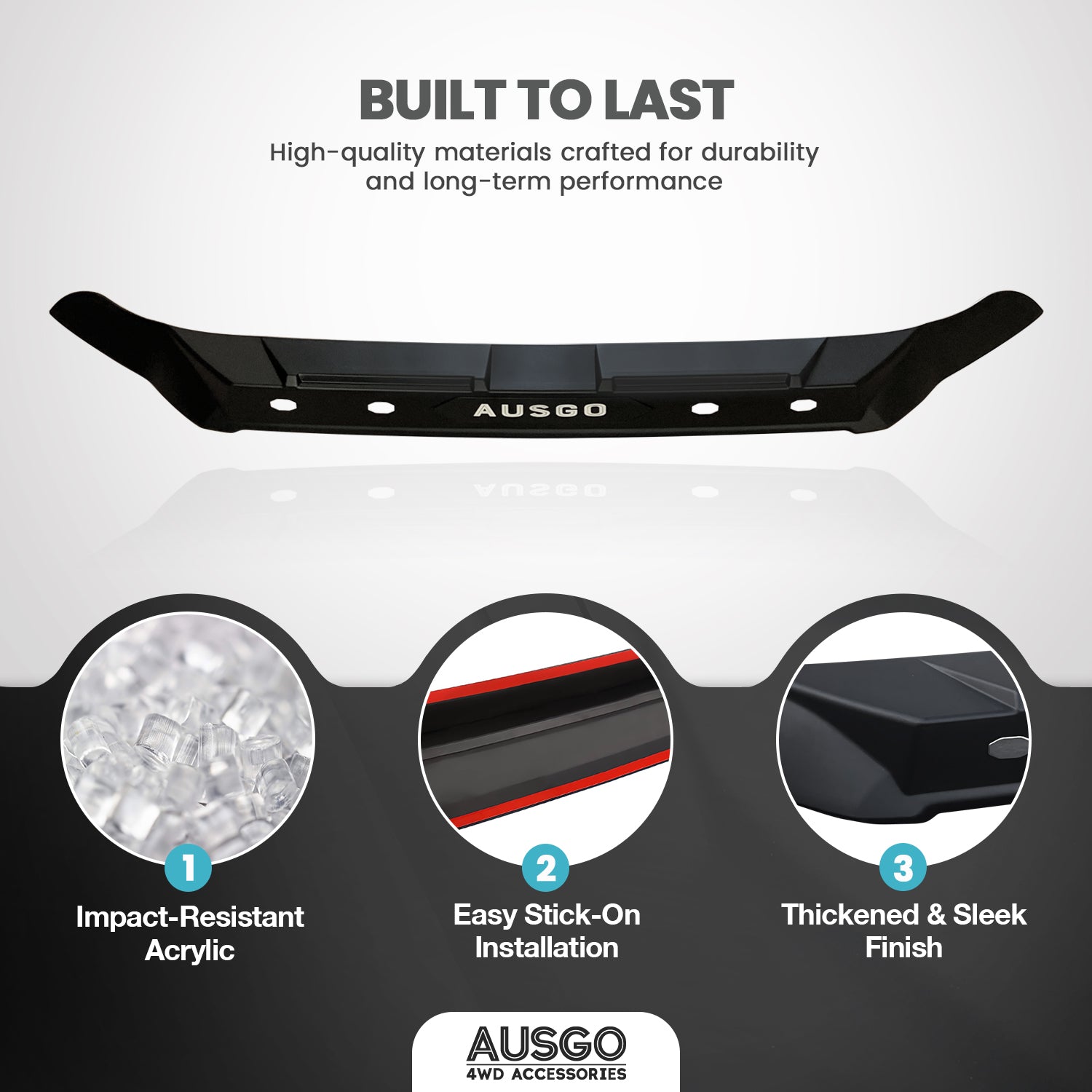 Weather Shields + Bonnet Protector for Nissan Navara NP300 D23 Single / Extra Cab 2020-Onwards