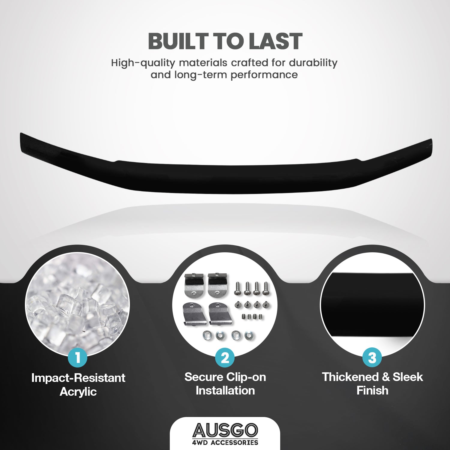 Injection Weather Shields + Bonnet Protector for Nissan Navara D40 Spanish Dual Cab 2005-2010