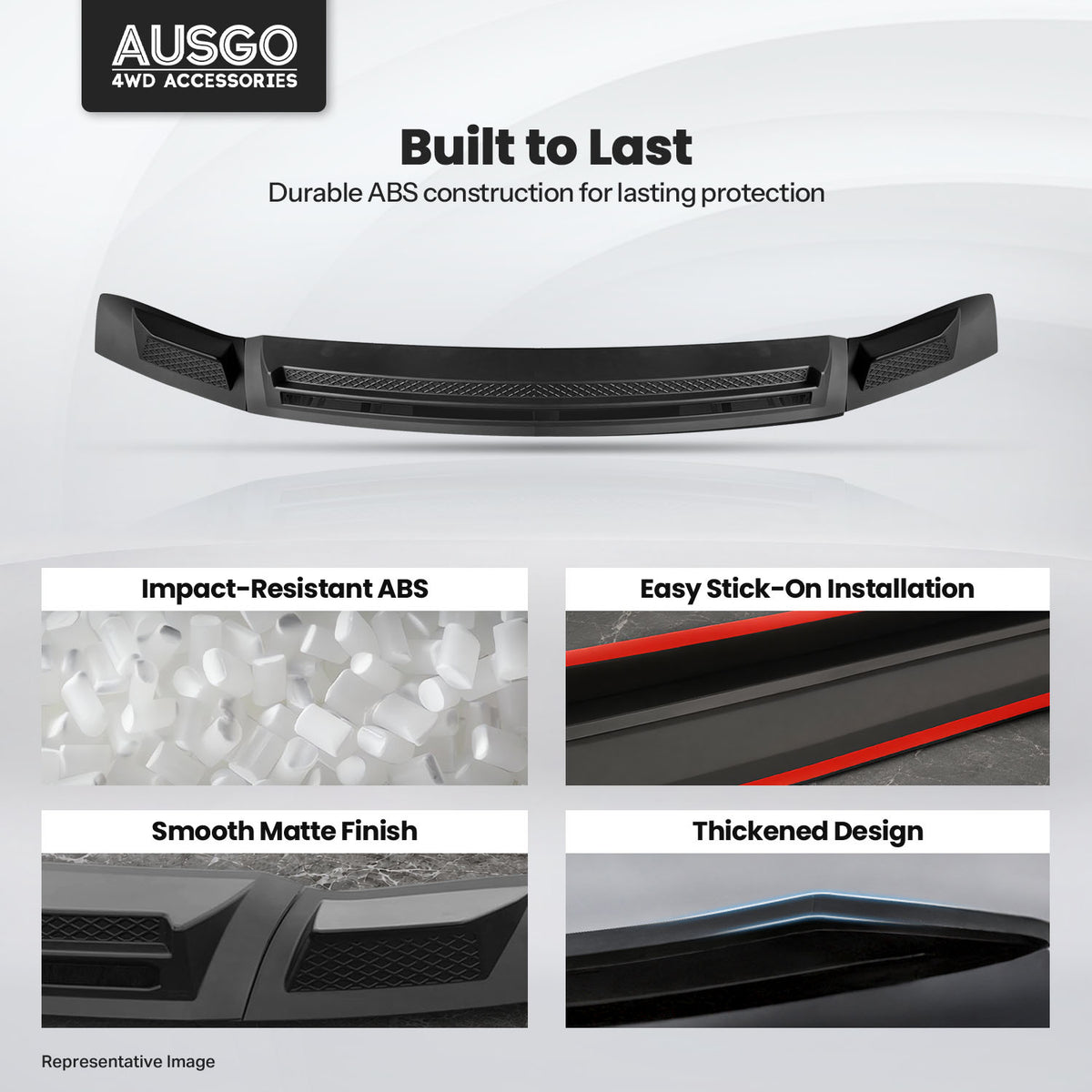 Wide Type Weather Shields + Bonnet Protector for Nissan Patrol Y62 2012-2019