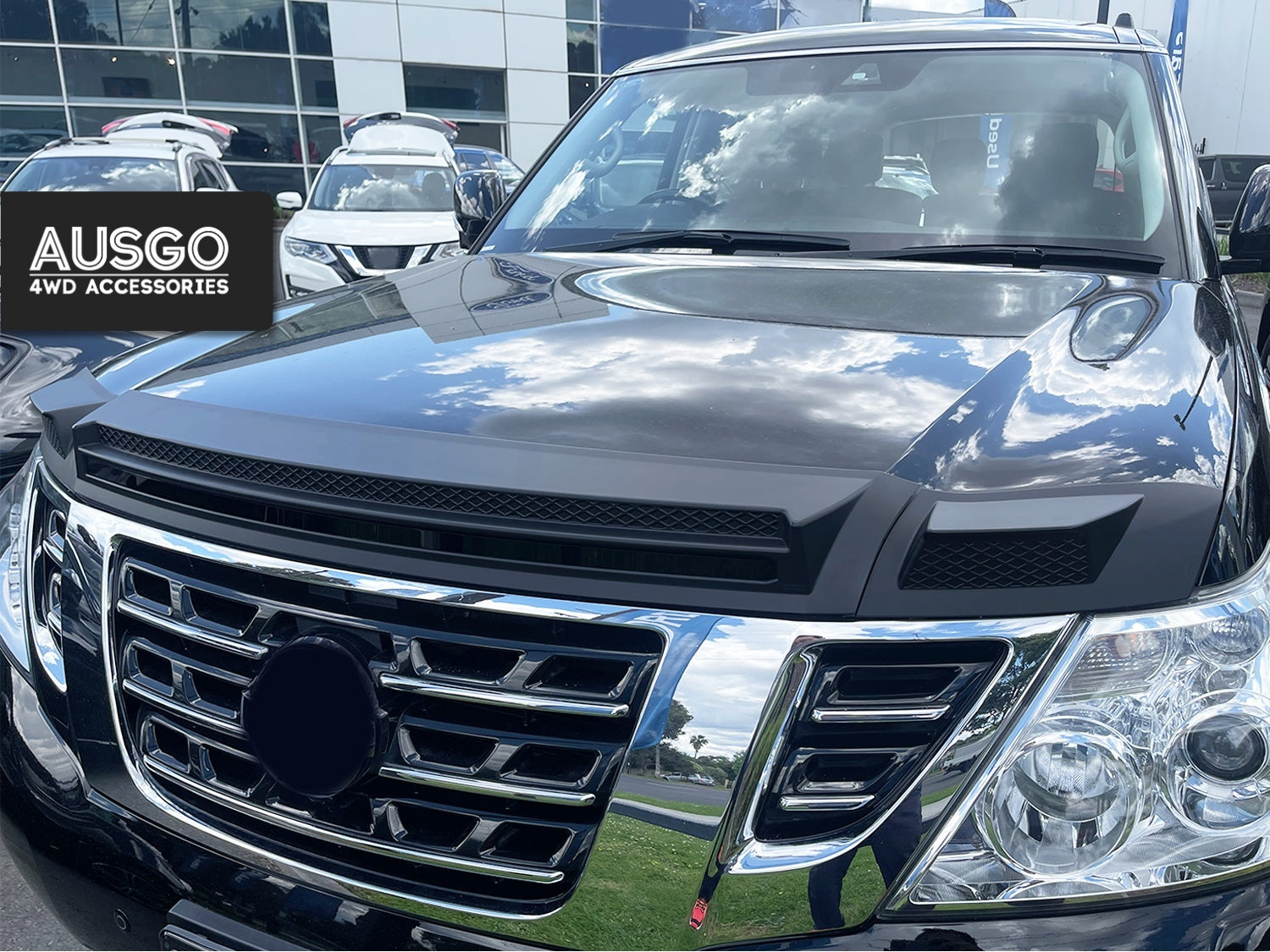 Wide Type Weather Shields + Bonnet Protector for Nissan Patrol Y62 2012-2019