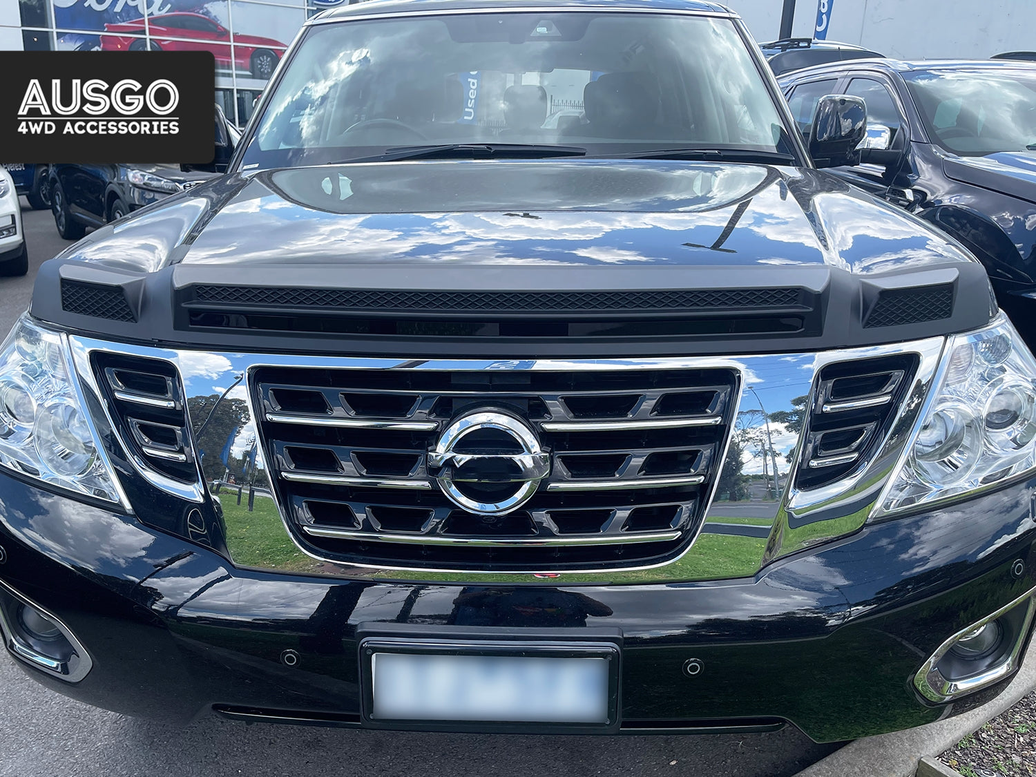 Wide Type Weather Shields + Bonnet Protector for Nissan Patrol Y62 2012-2019
