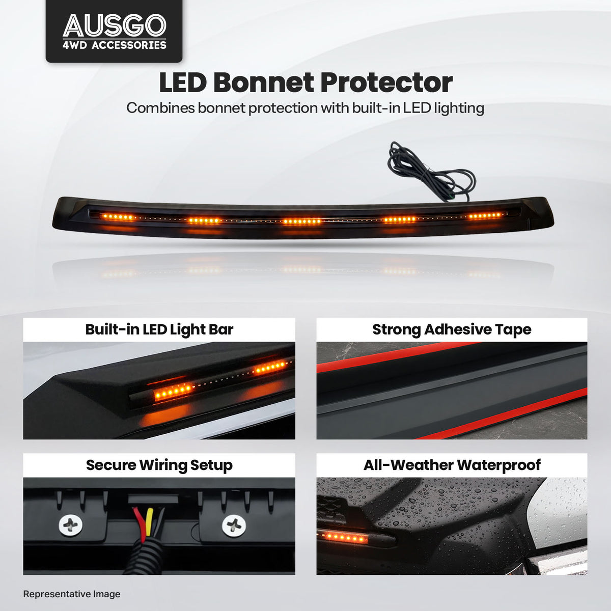 LED Bonnet Protector for Suzuki Jimny 2018-Onwards