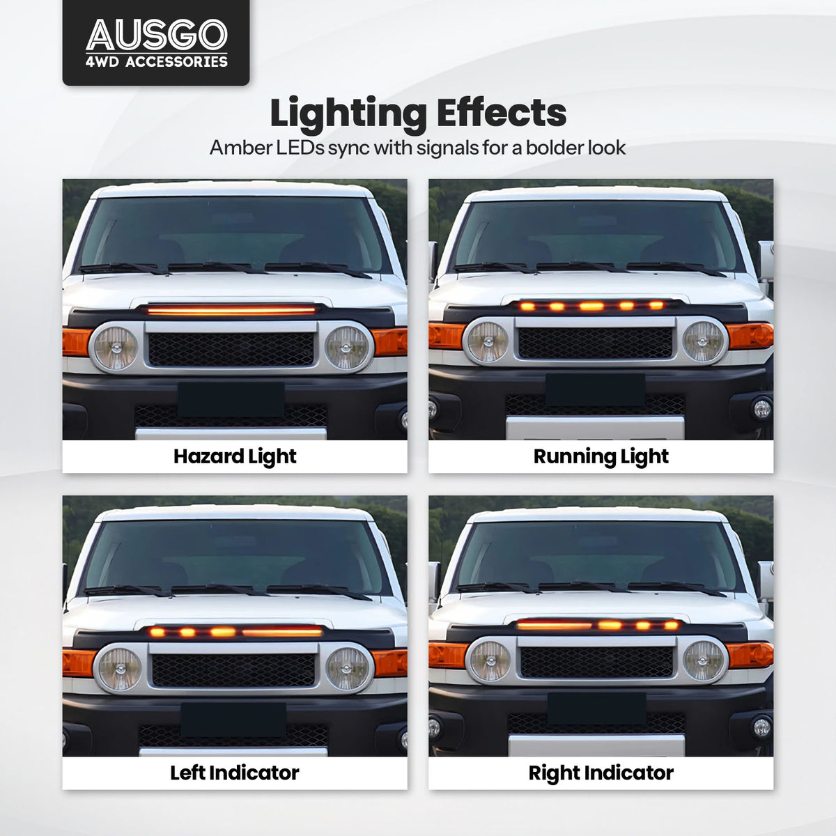 LED Bonnet Protector for Toyota FJ Cruiser 2011-2016