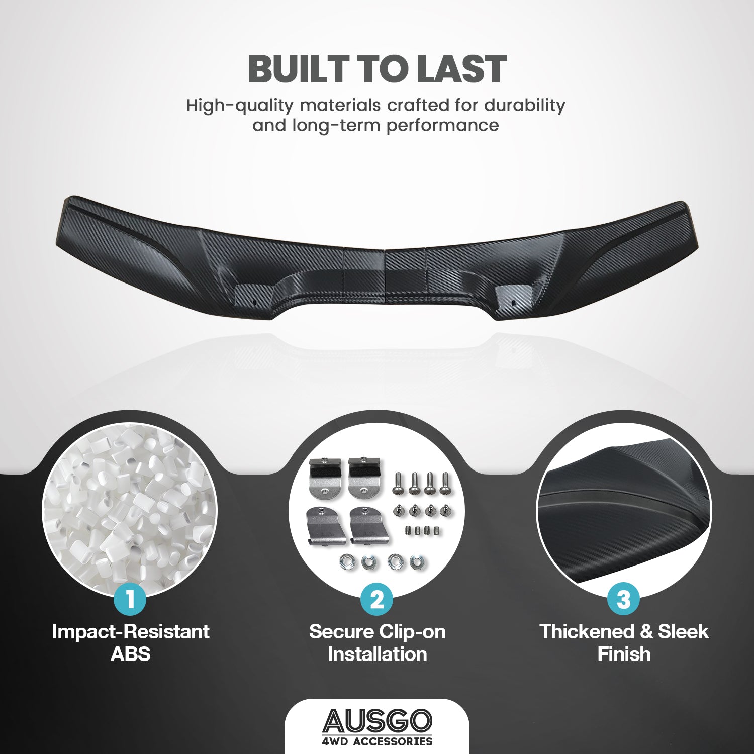 Injection Weather Shields + Bonnet Protector for Toyota Hilux Dual Cab 2011-2015