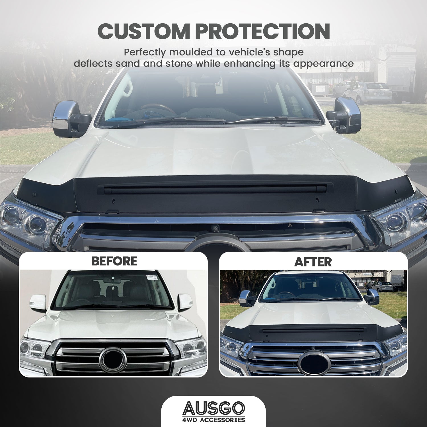 Weather Shields + Bonnet Protector for Toyota Land Cruiser 200 Series 2016-2021