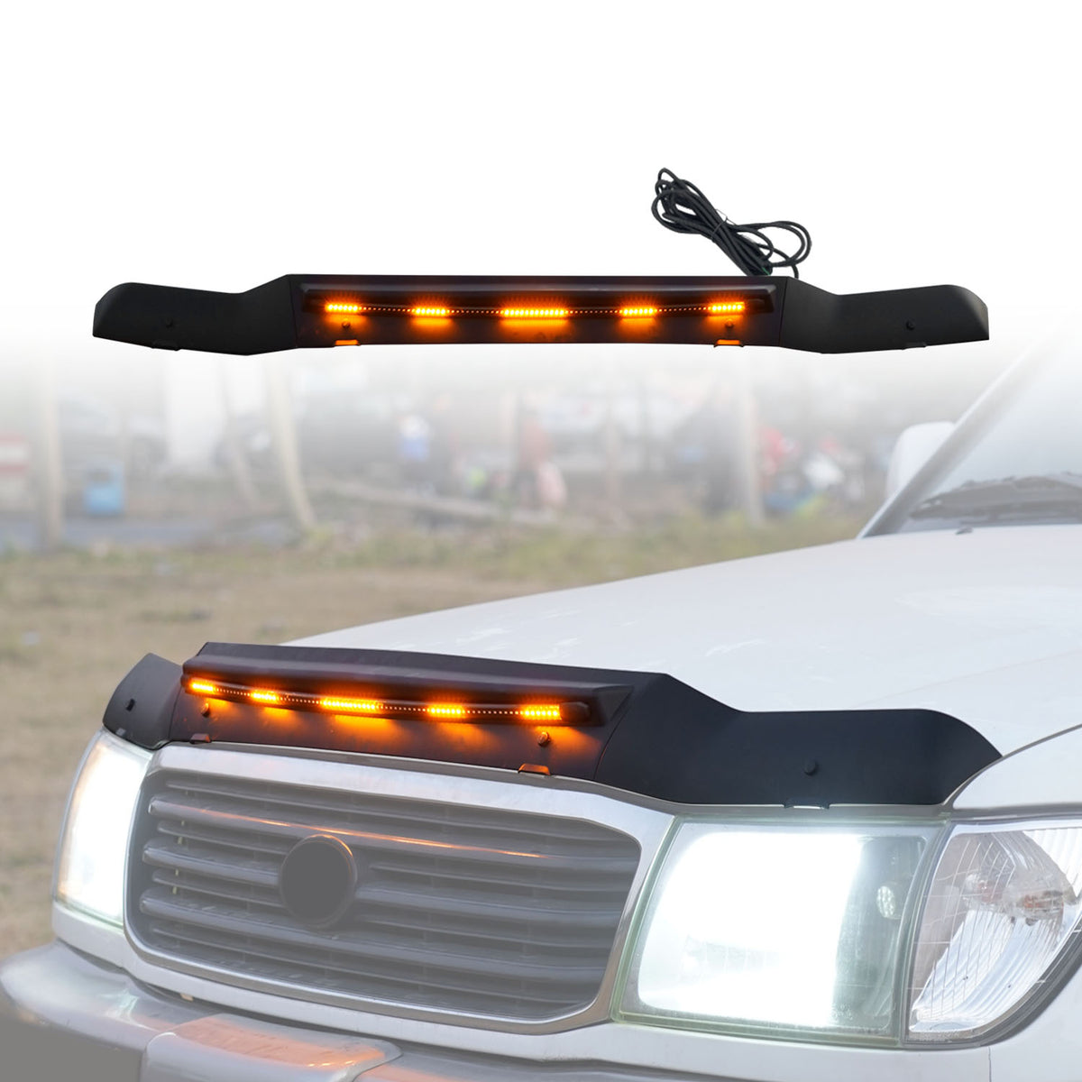 LED Bonnet Protector for Toyota LandCruiser 100 Series 1998-2007
