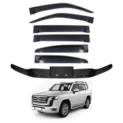 PRE-ORDRE Wide Type Weather Shields + Bonnet Protector for Toyota LandCruiser 300 Series 2021-Onwards
