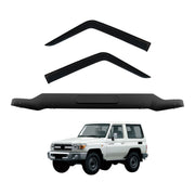 Weather Shields + Bonnet Protector Guard for Toyota LandCruiser 70 76 78 79 Series  2007-2023