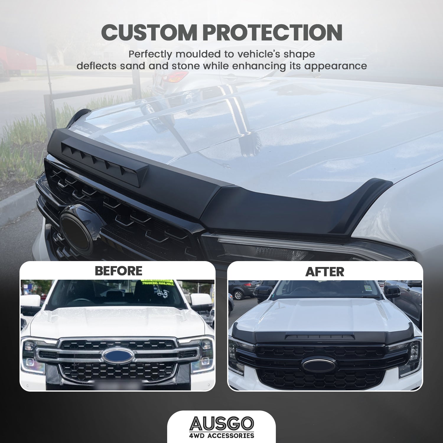 Weather Shields + Bonnet Protector for Ford Everest Next-Gen 2022-Onwards