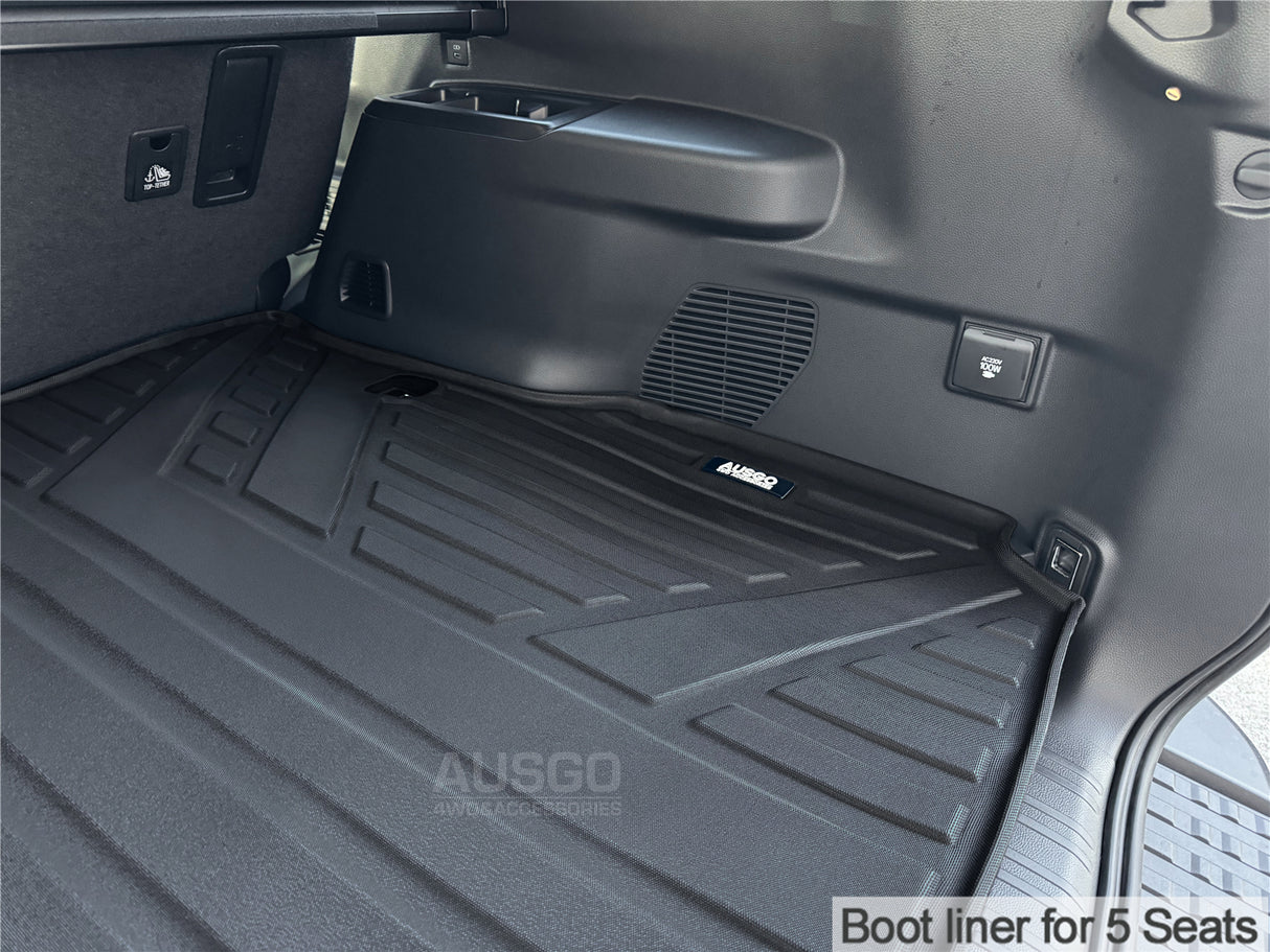 Boot Liner Kick Mats for Toyota Land Cruiser Prado 250 Series 2024-Onwards