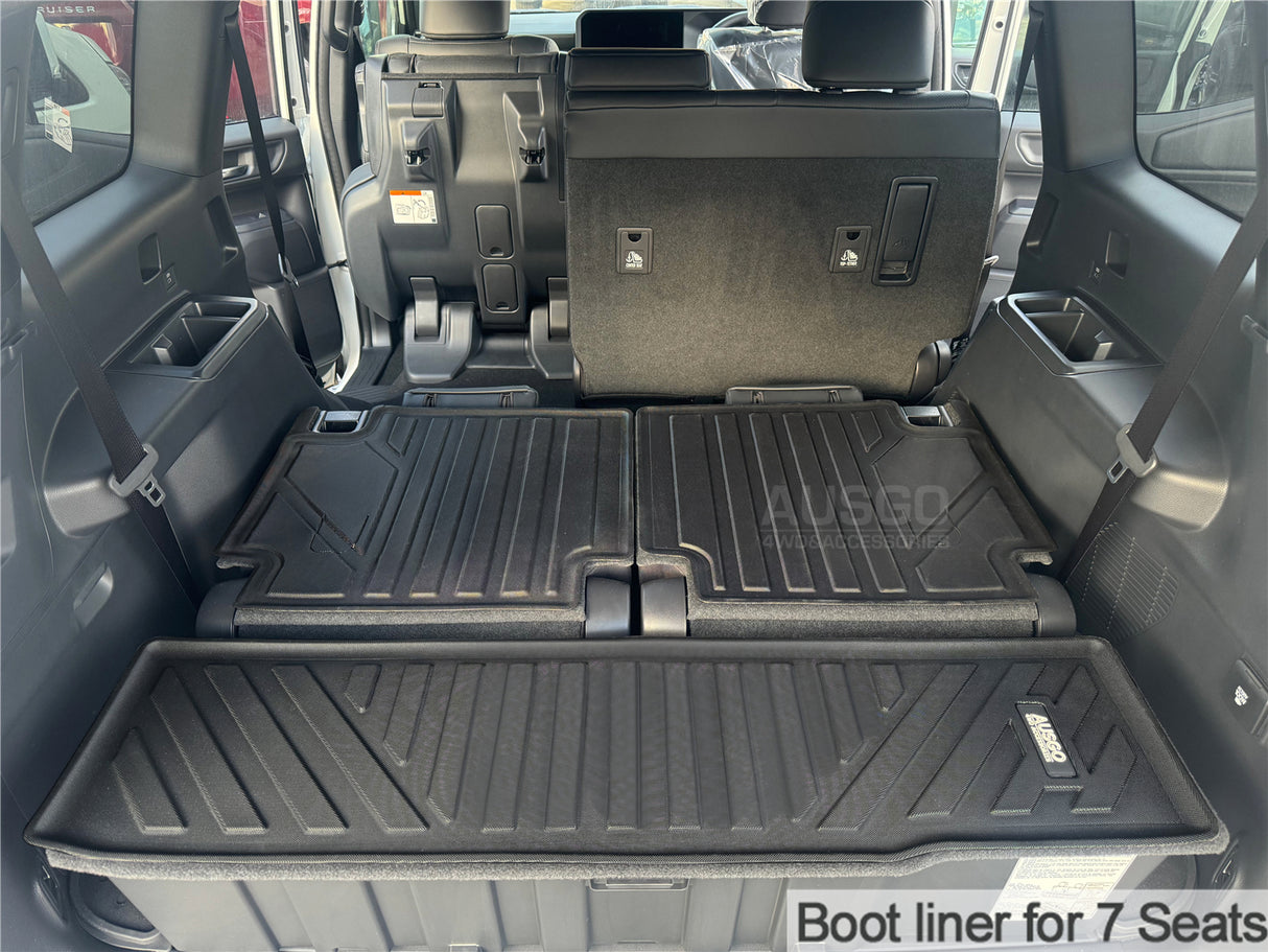 Boot Liner Kick Mats for Toyota Land Cruiser Prado 250 Series 2024-Onwards