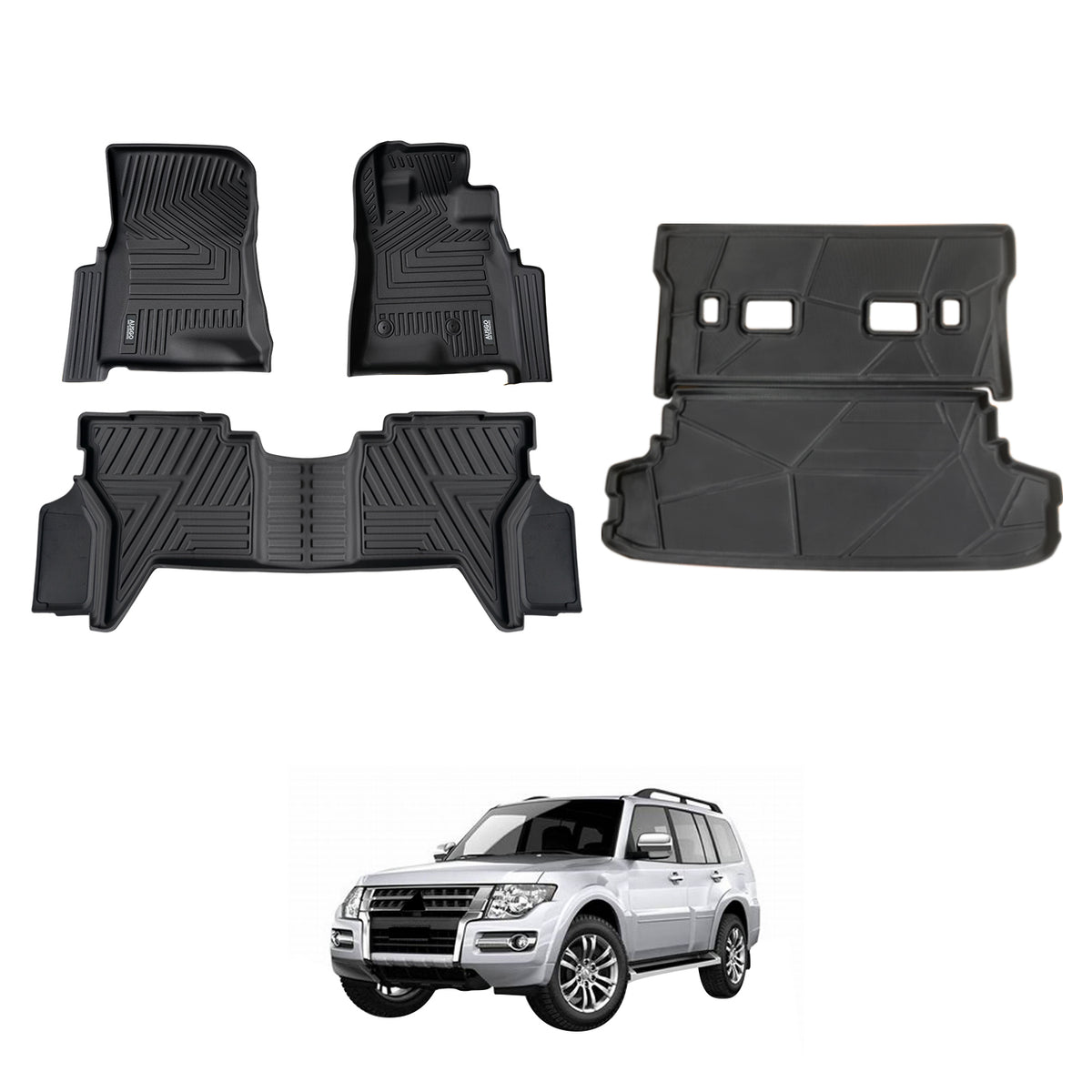 5D Car Floor Mats for Mitsubishi Pajero 2000-2021
